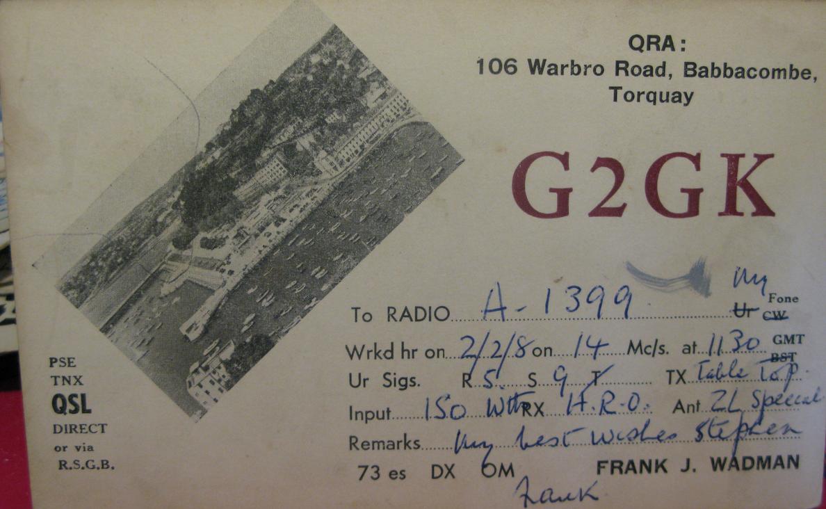 Front of card from g2gk