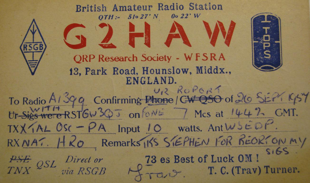 Front of card from g2haw