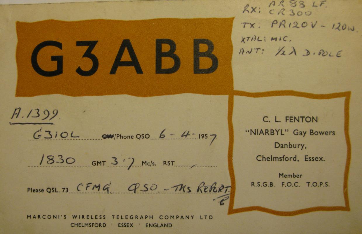 Front of card from g3abb