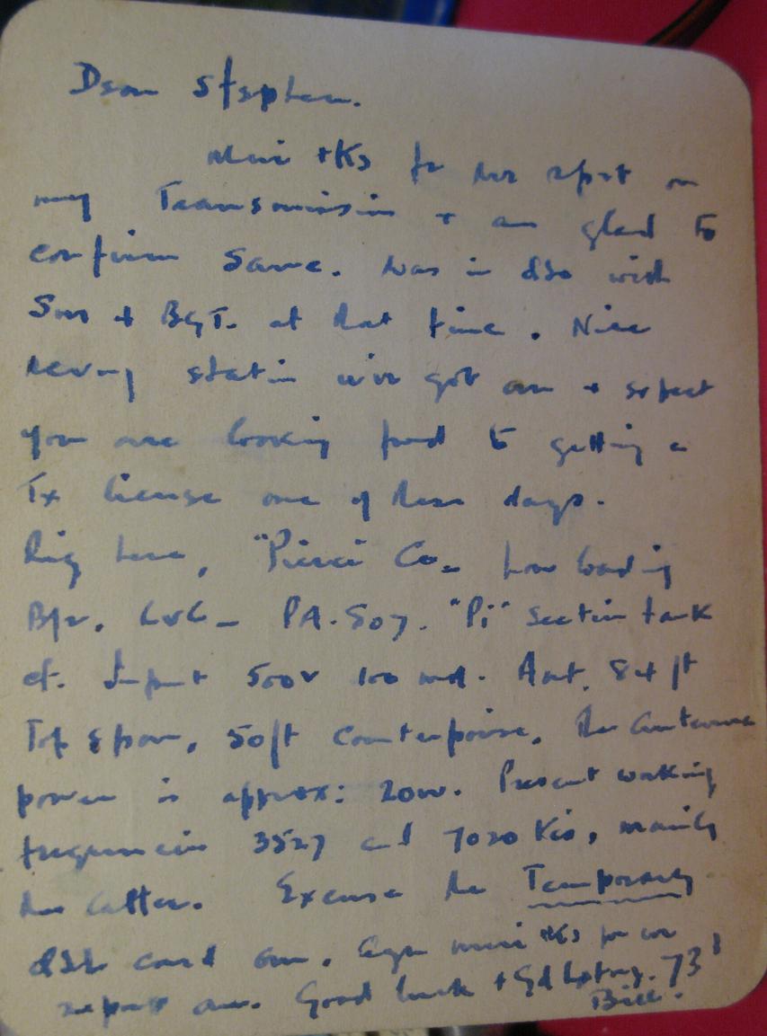 Back of card from g3ato