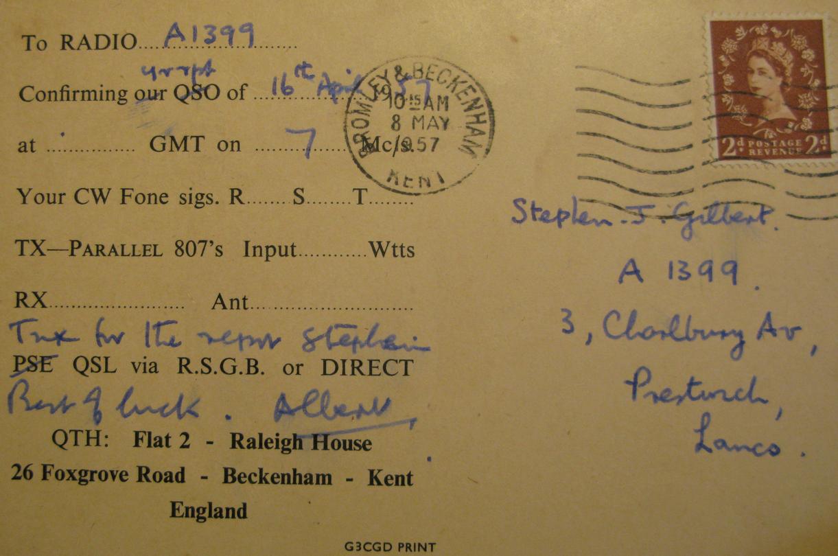 Back of card from g3awa