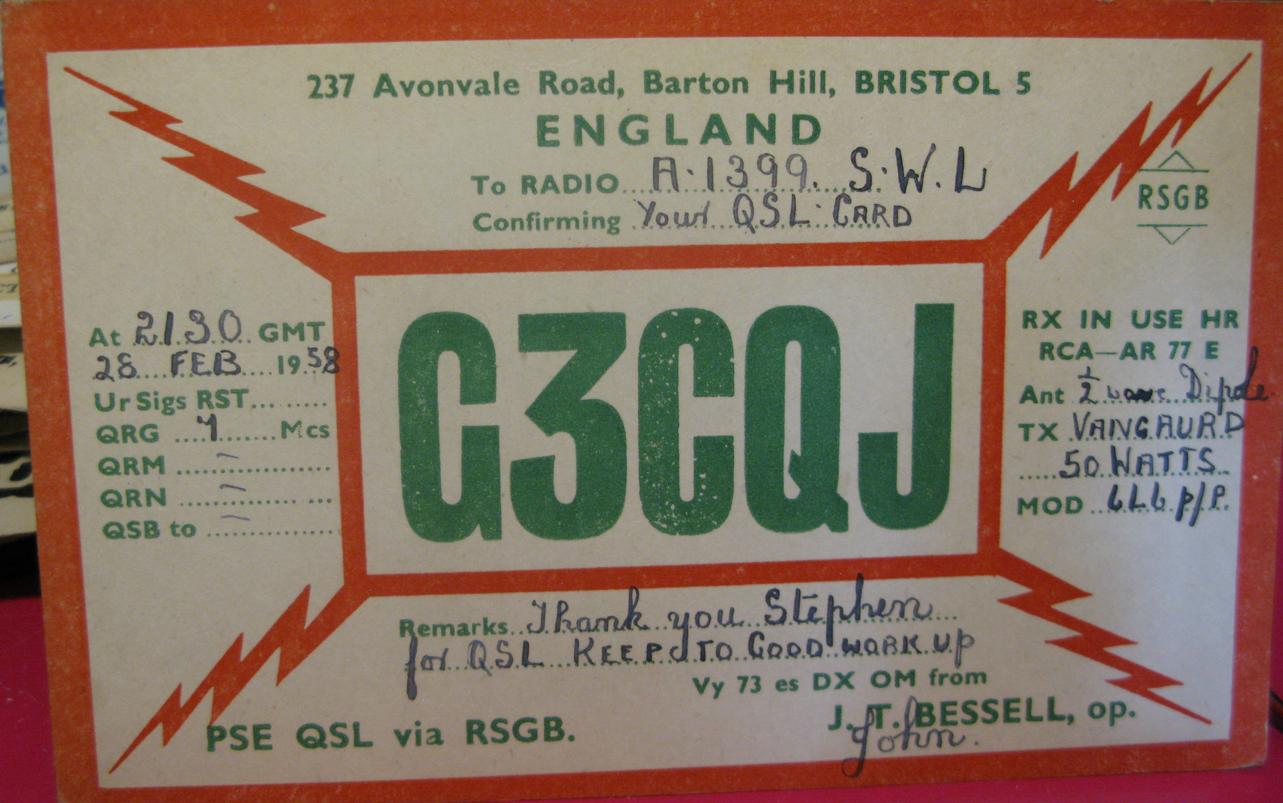 Front of card from g3cqj