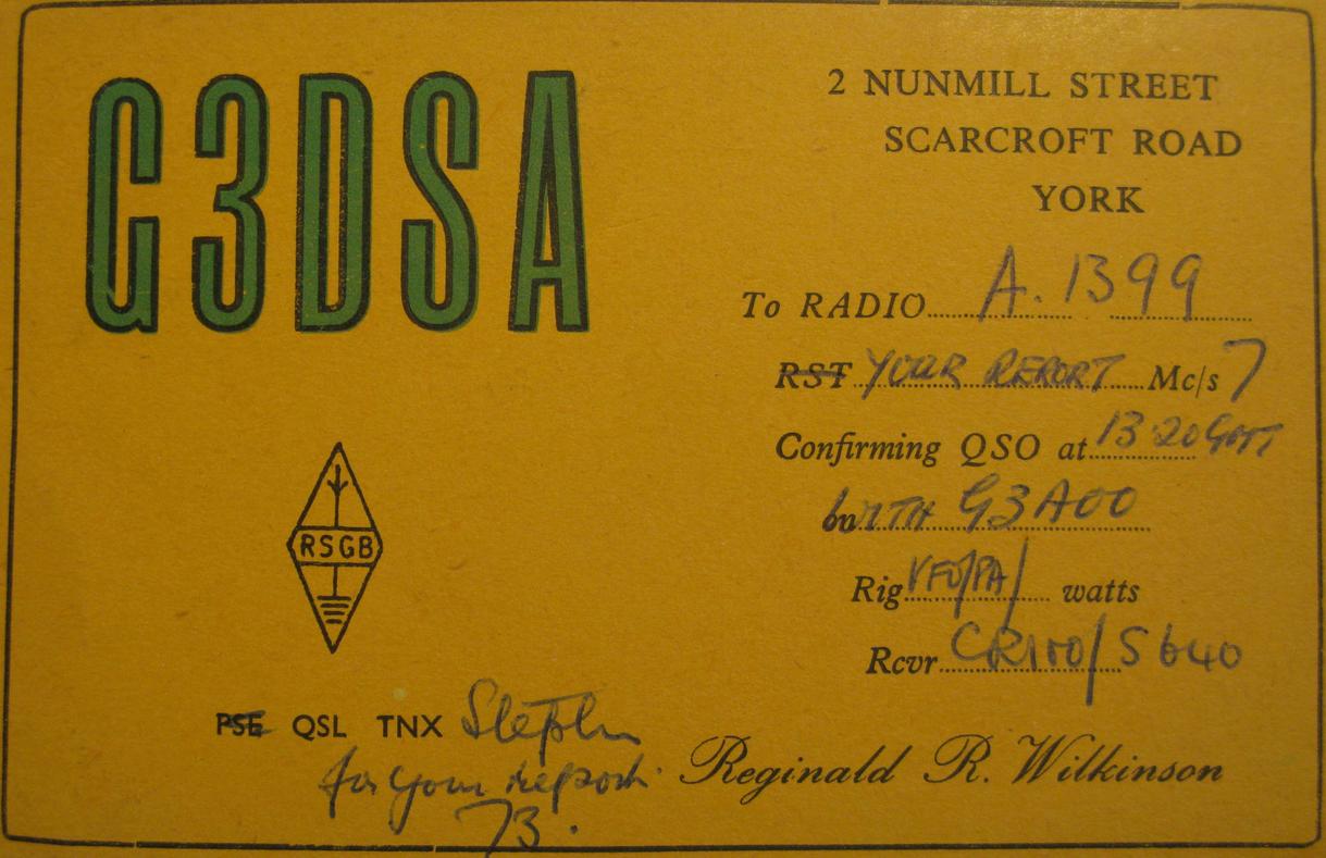 Front of card from g3dsa