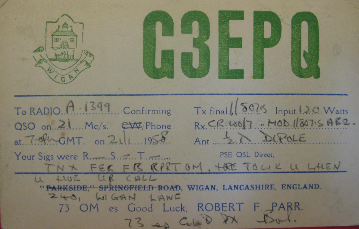Front of card from g3epq