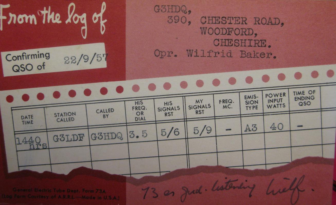 Front of card from g3hdq