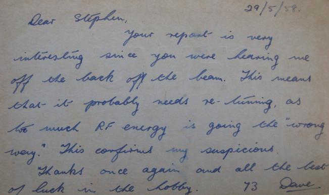 Back of card from g3hwu