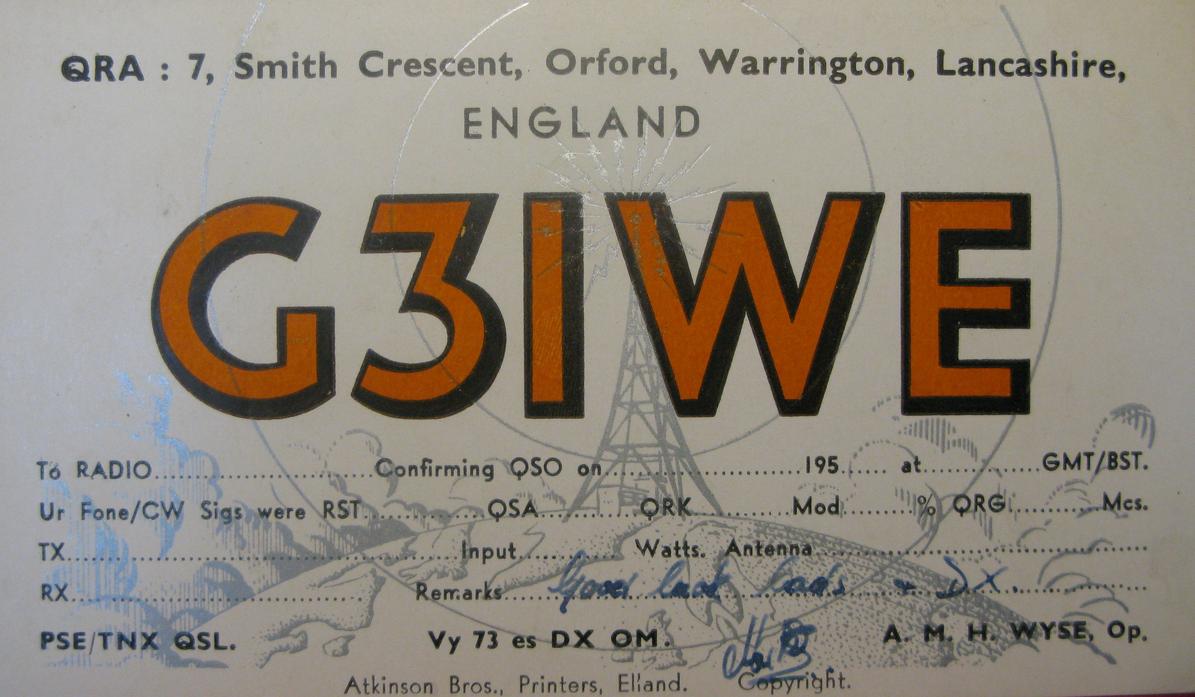 Front of card from g3iwe