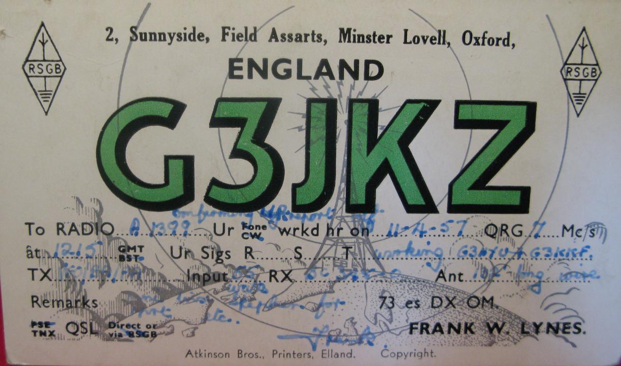 Front of card from g3jkz