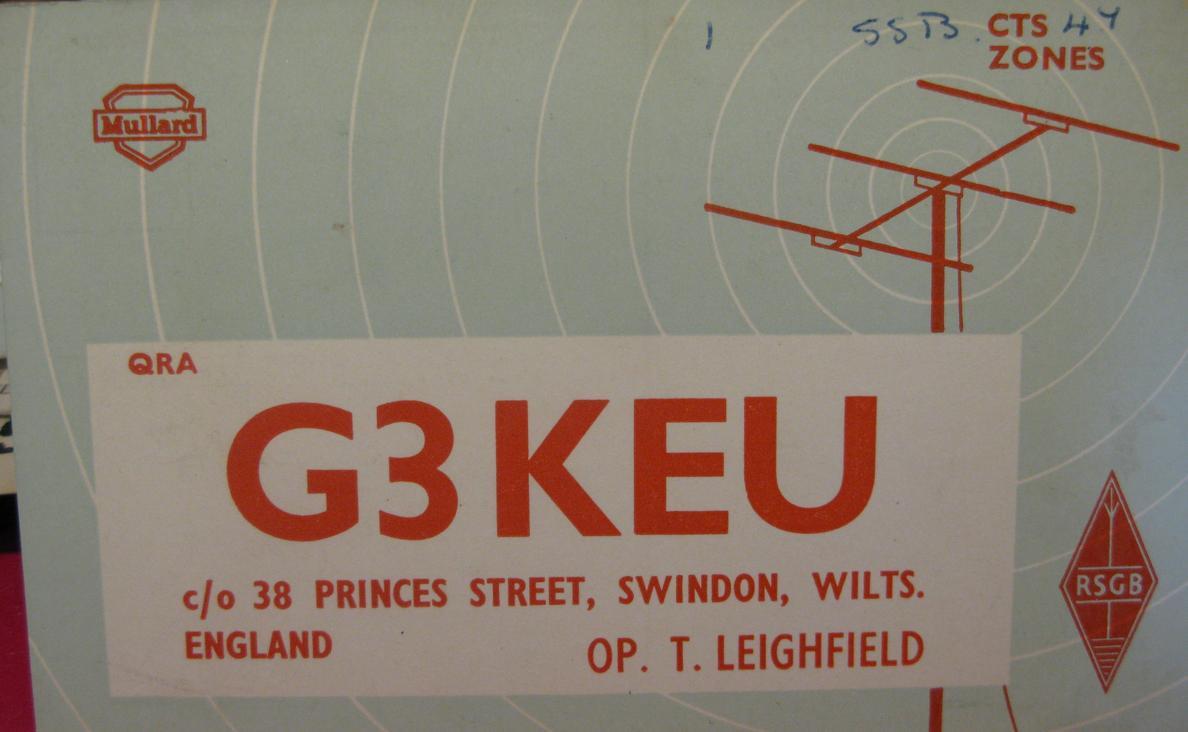 Front of card from g3keu