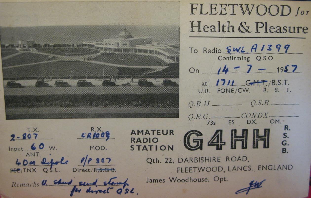 Front of card from g4hh