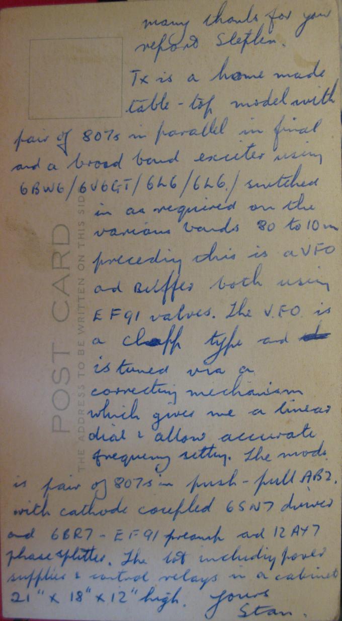Back of card from g4lu