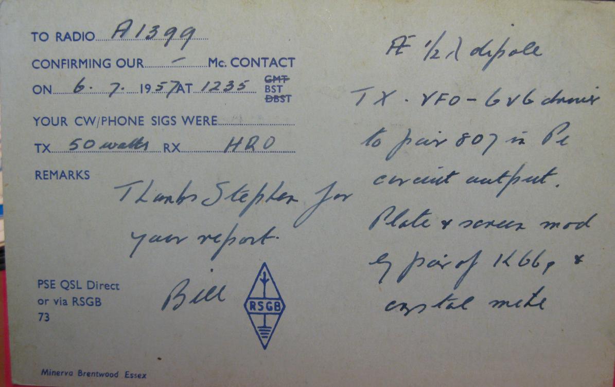 Back of card from g5tv