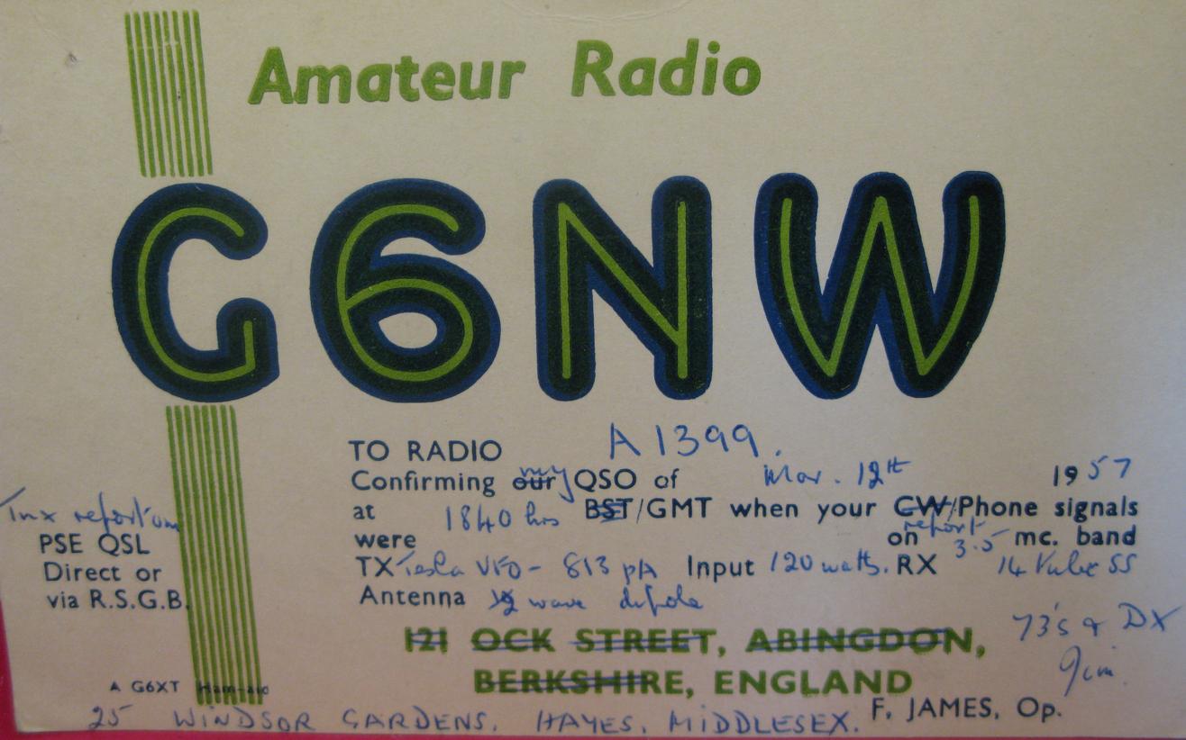 Front of card from g6nw