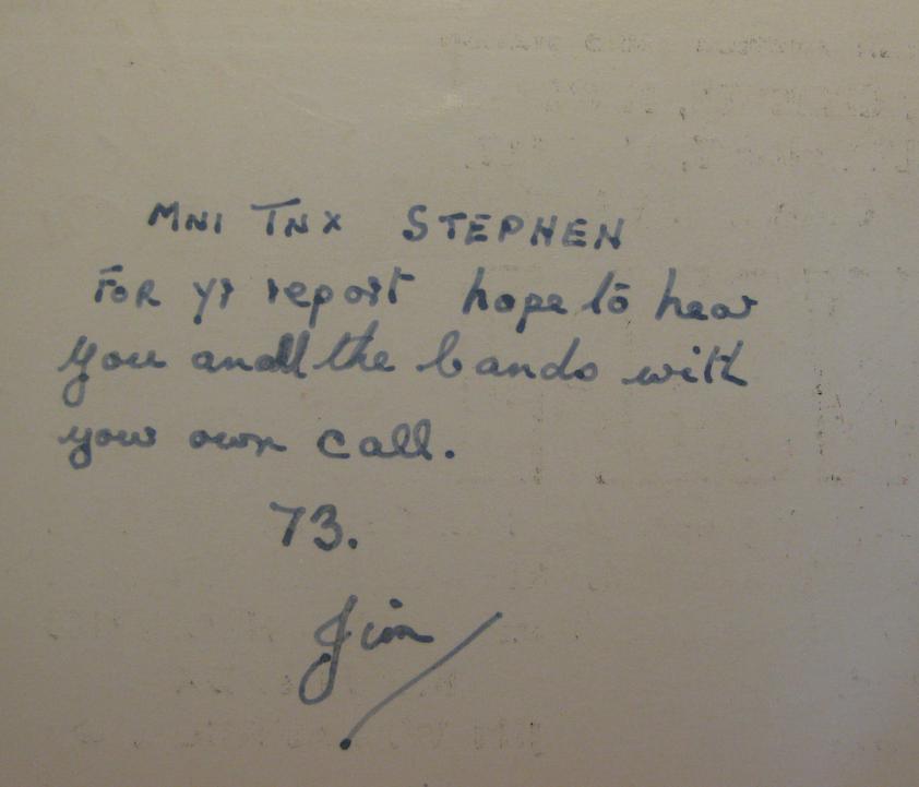 Back of card from gw3lpr