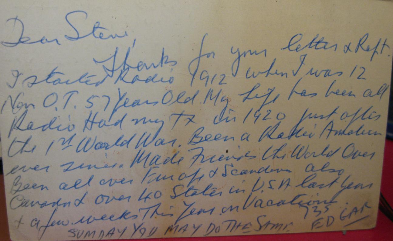 Back of card from gw5tj