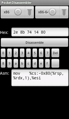 x86 disassembly