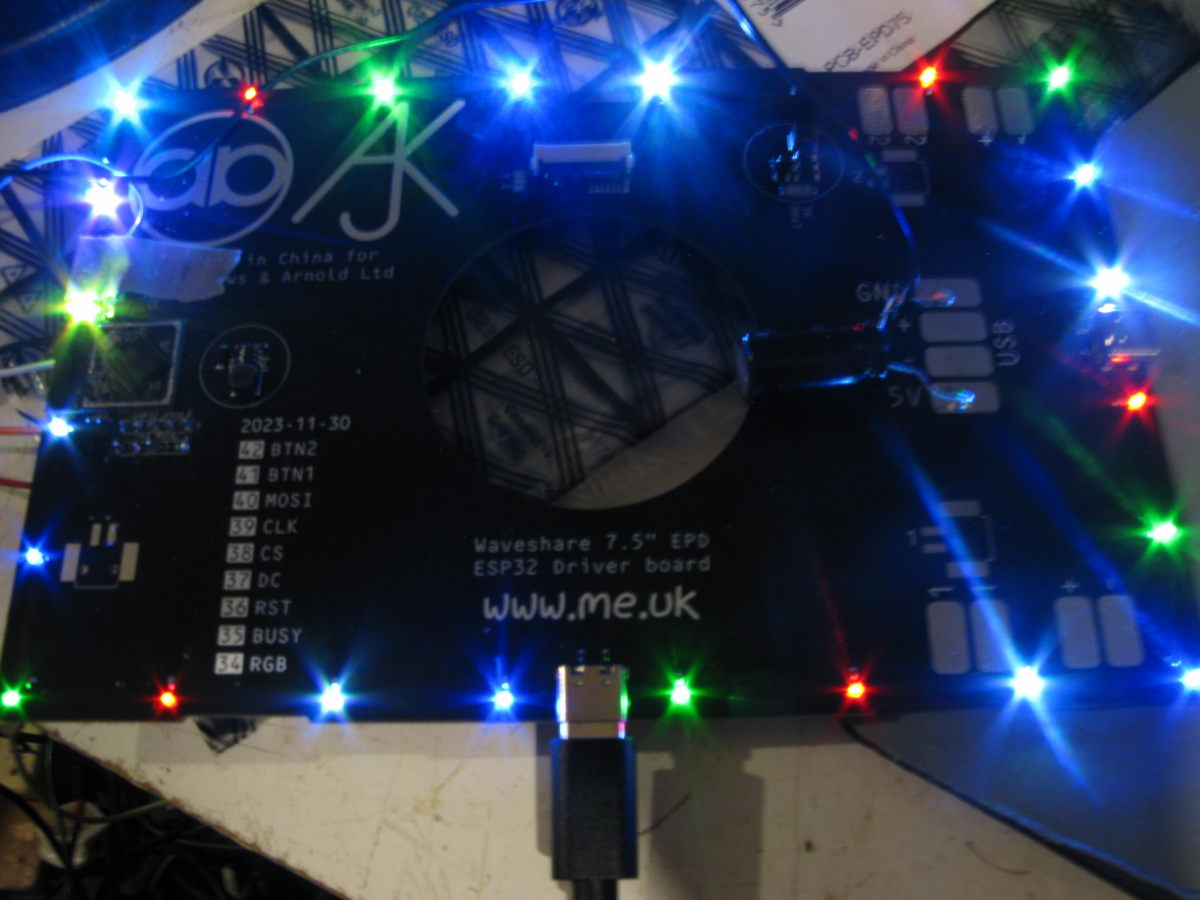 All the LEDs in bright colours